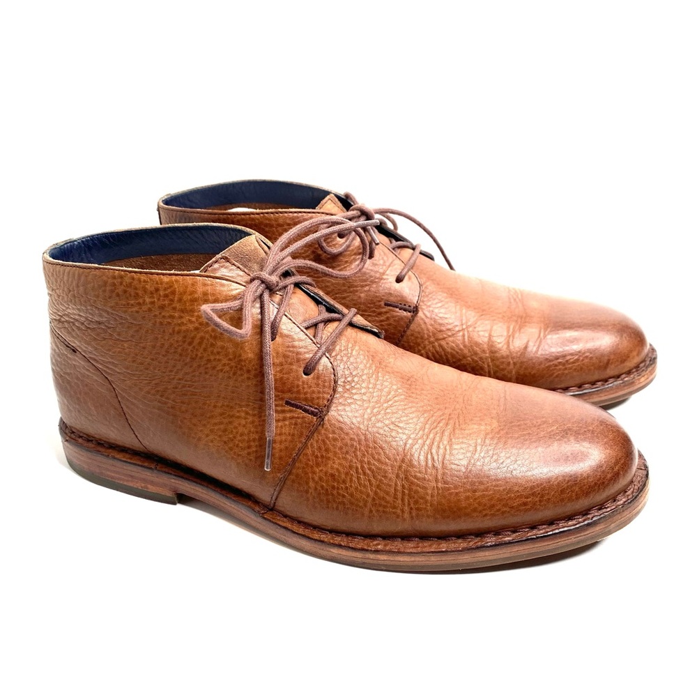 Cole Haan Glenn Chukka Mens 11.5 Brown Leather Ankle Boots C11777 Lace-Up - EUC